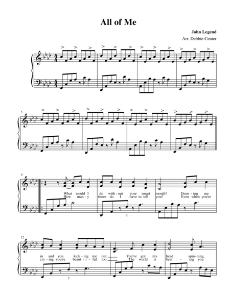 azafata solo Observatorio All of Me, by John Legend (Advanced Solo) - World of Harmony Music & Art