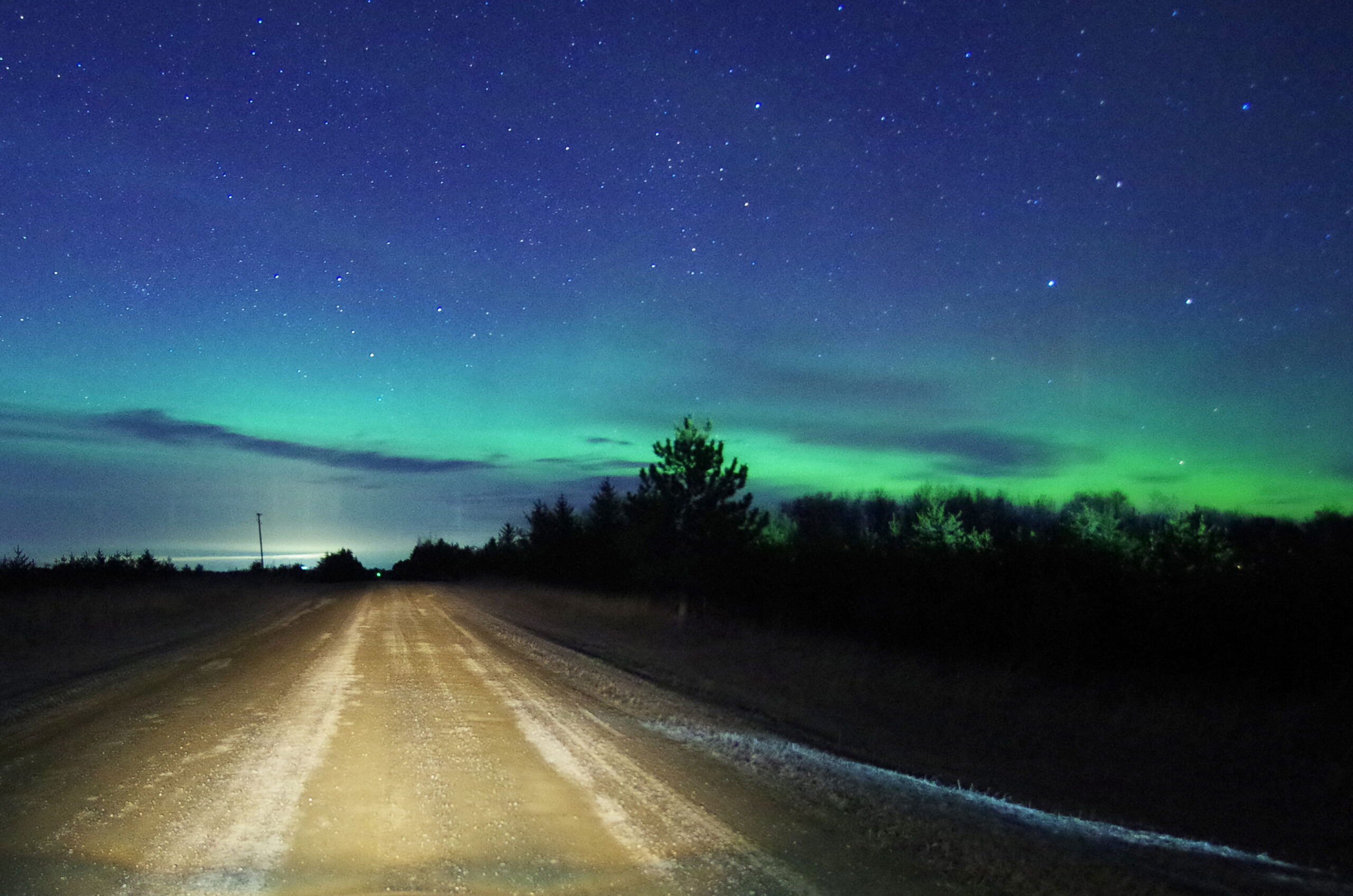 Night Sky -- Road to the Aurora, April 17, 2021 in Nevis, Minnesota