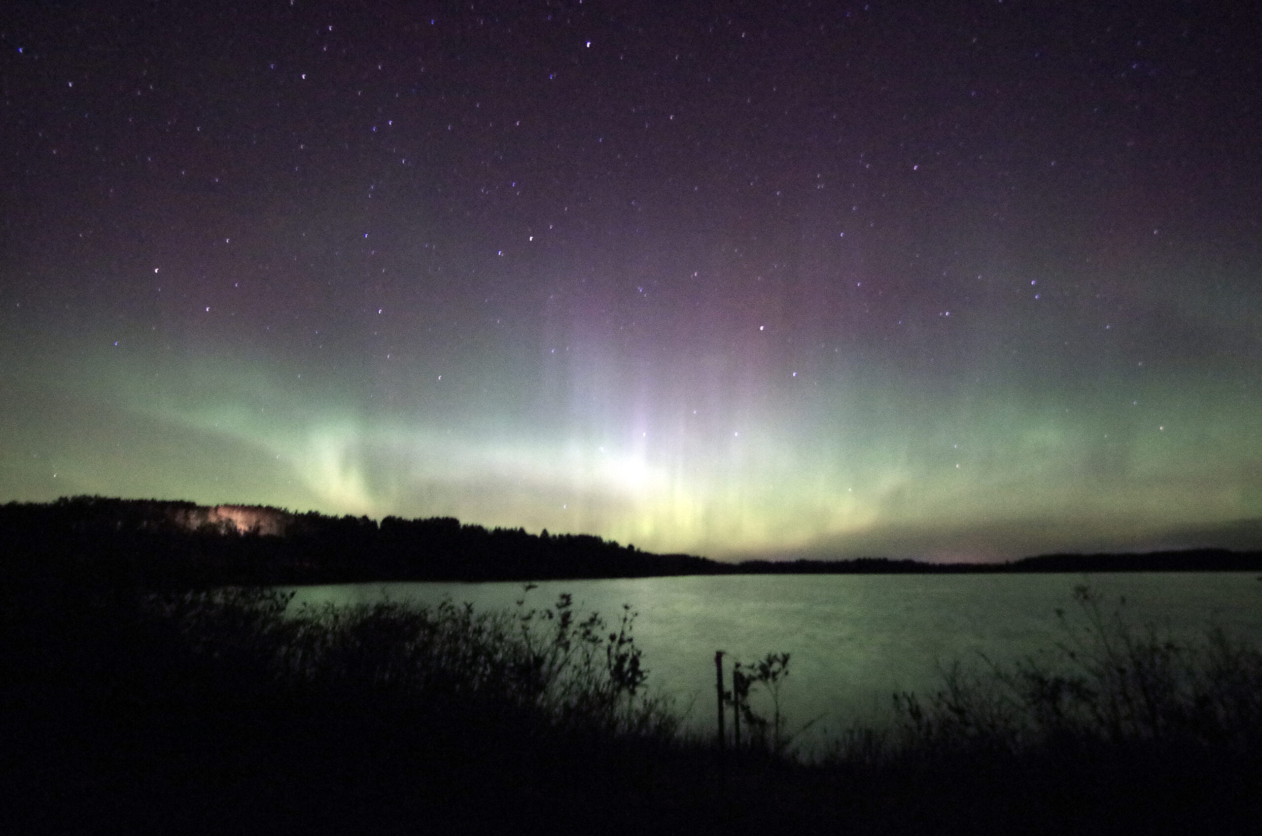 Night Sky -- Aurora Borealis on October 12, 2021 in Nevis, Minnesota