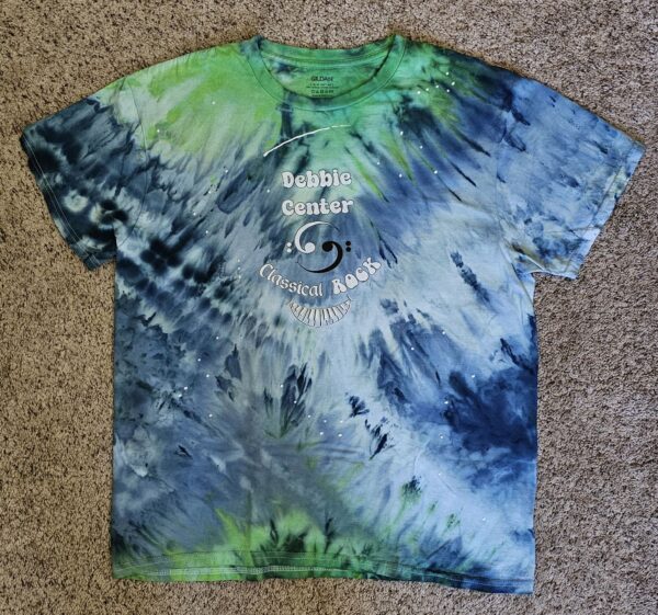 Debbie Center Classical Rock Tie-Dye Shirt, Size Large